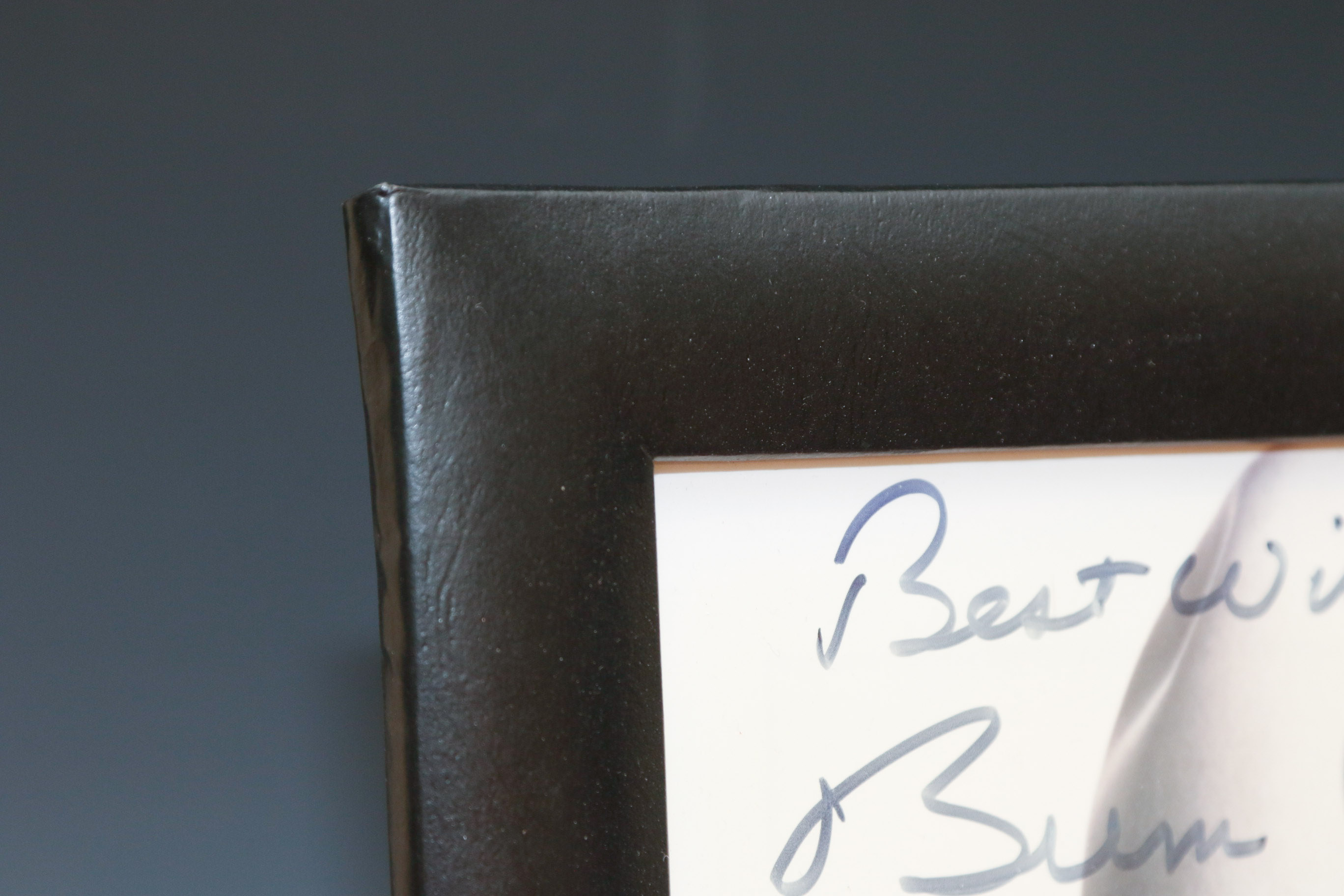 Autographed Warren Moon Football and Bum Phillips Framed Photo