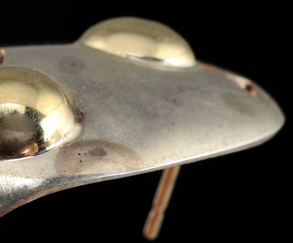 18K Yellow Gold and Sterling John Atencio Half Hoop Earrings