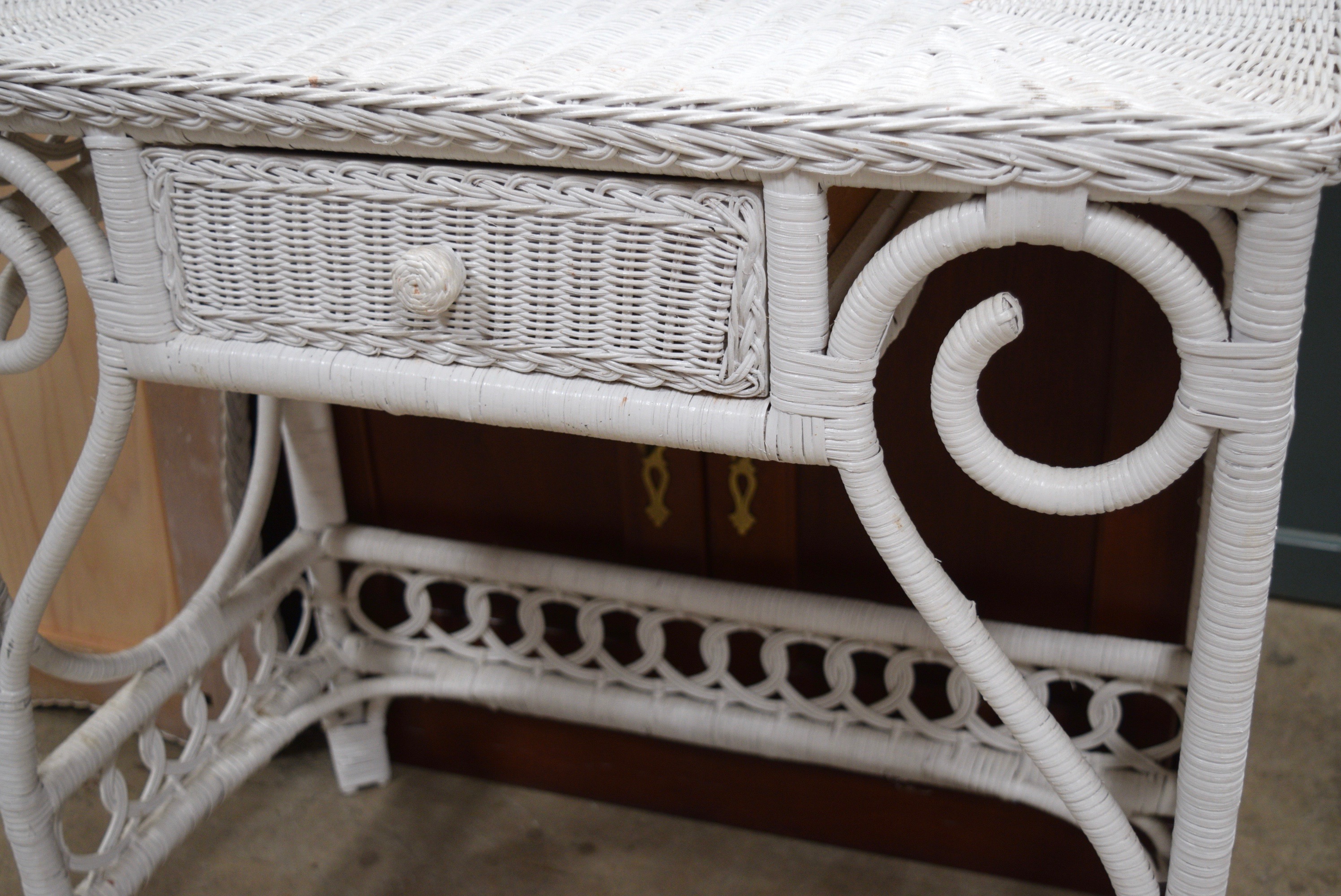 Pier 1 Jamaica Collection Mirror and Wicker Vanity