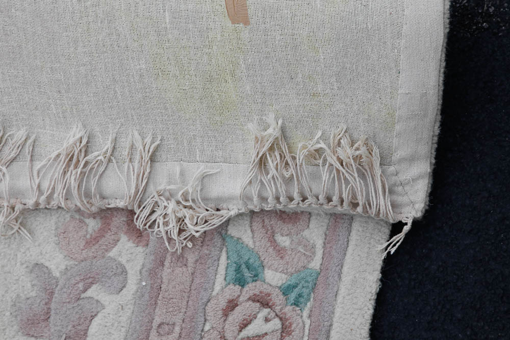 Tufted and Carved Floral Wool Area Rug