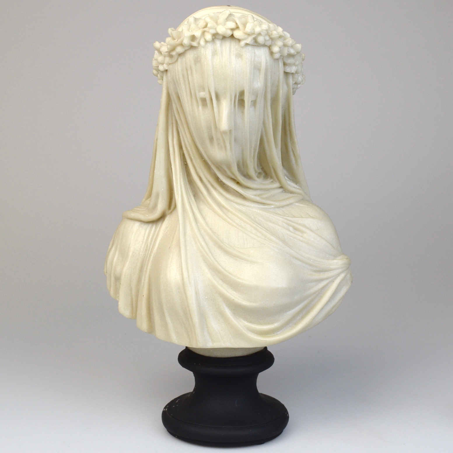 'Veiled Lady' Raffaelle Monti Italian Reproduction Sculpture