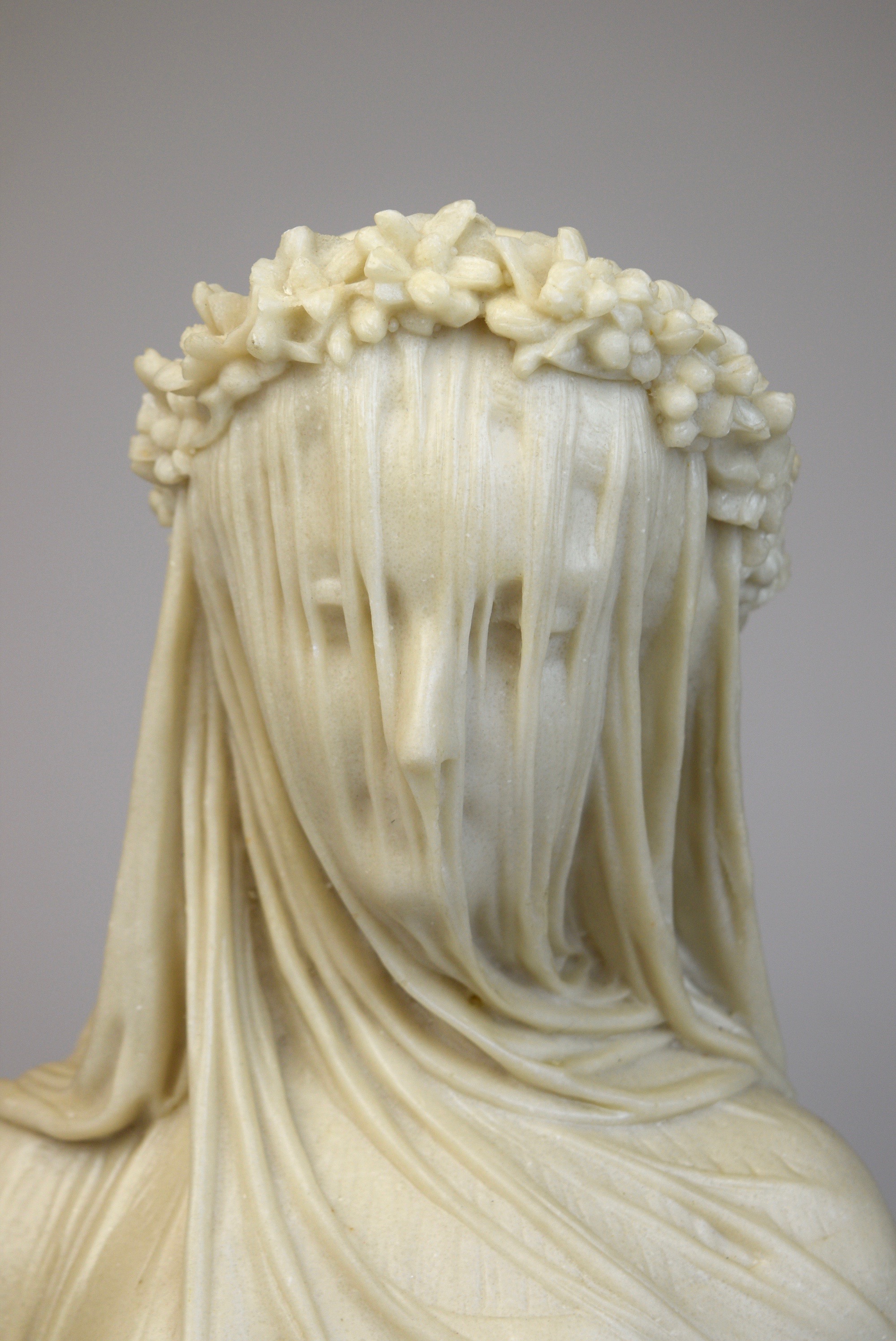 'Veiled Lady' Raffaelle Monti Italian Reproduction Sculpture