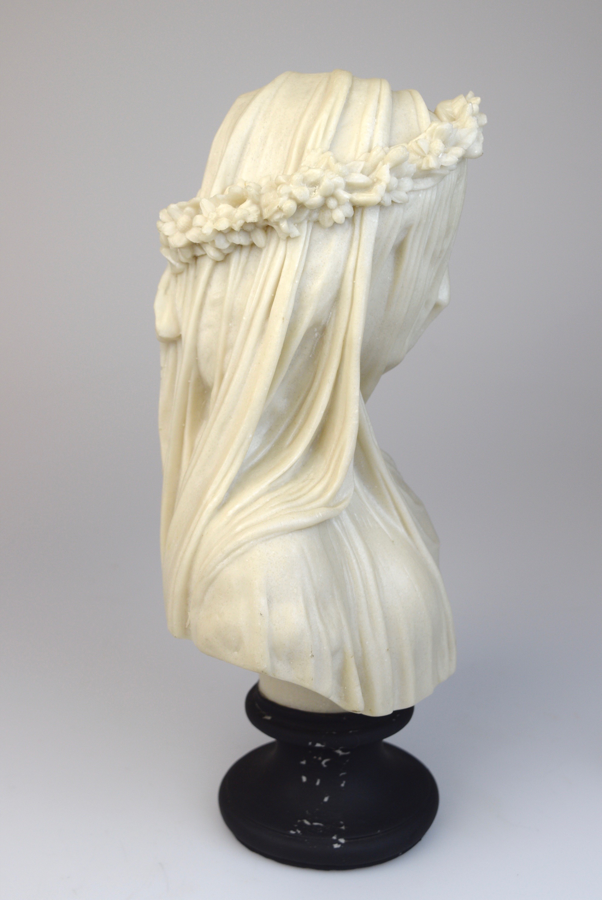 'Veiled Lady' Raffaelle Monti Italian Reproduction Sculpture