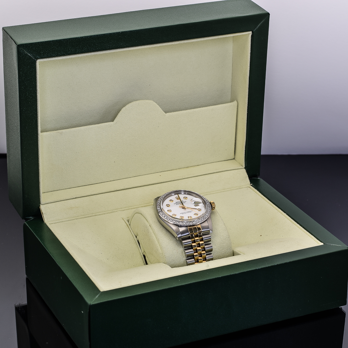 Men's Rolex Datejust 18K Yellow Gold and Diamond Watch