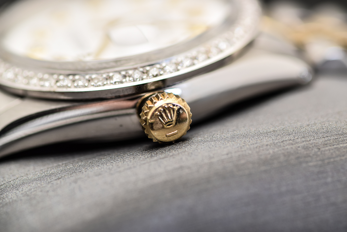 Men's Rolex Datejust 18K Yellow Gold and Diamond Watch