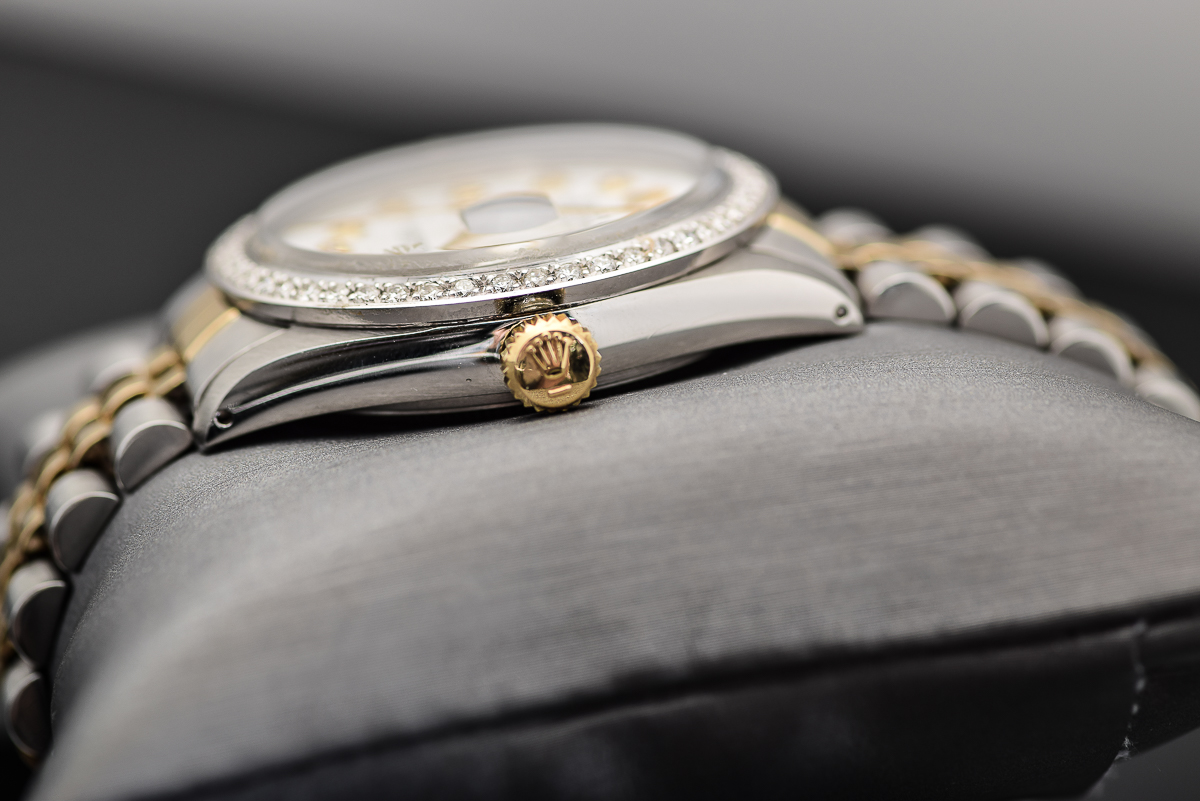 Men's Rolex Datejust 18K Yellow Gold and Diamond Watch