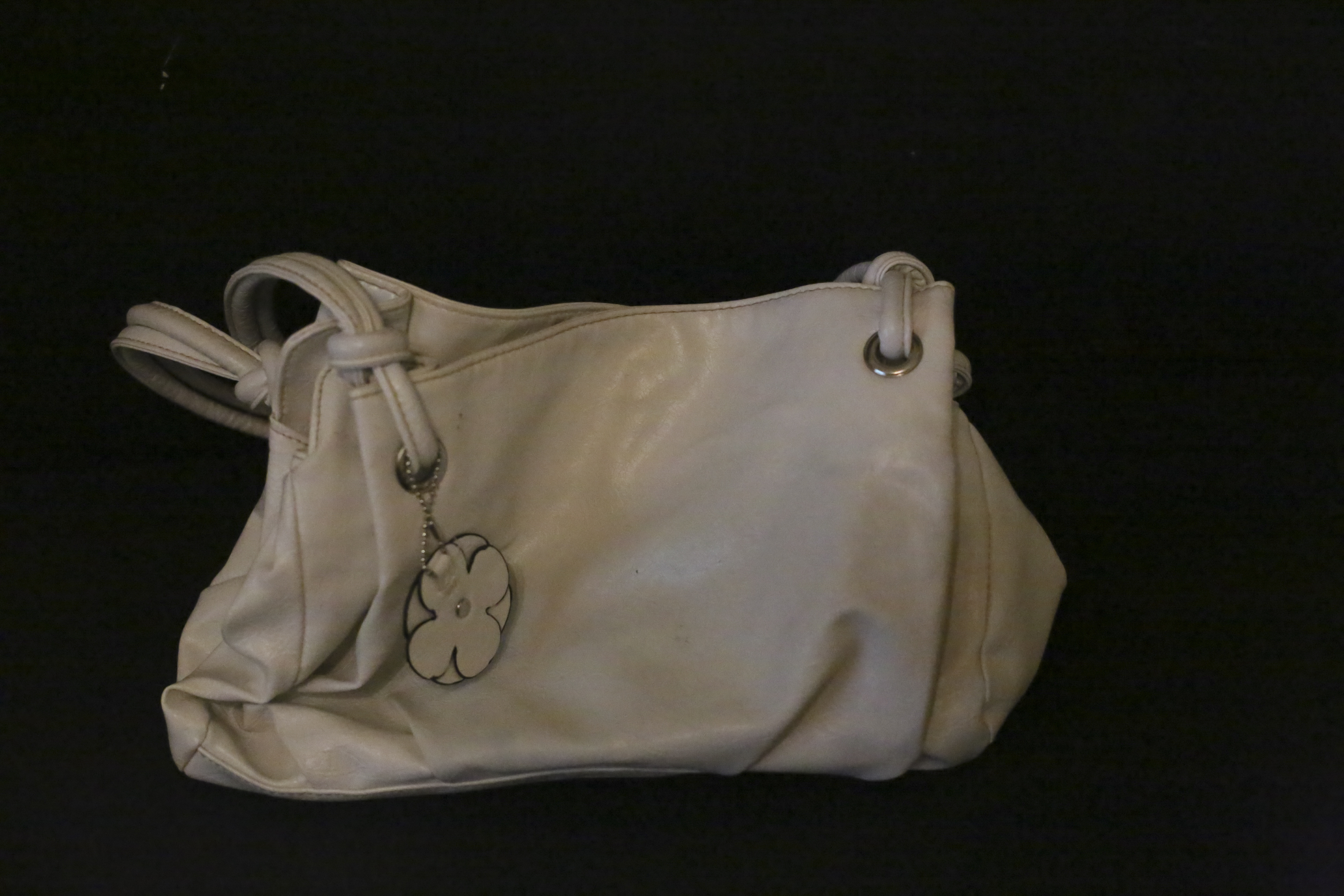 Pair of White Leather Purses