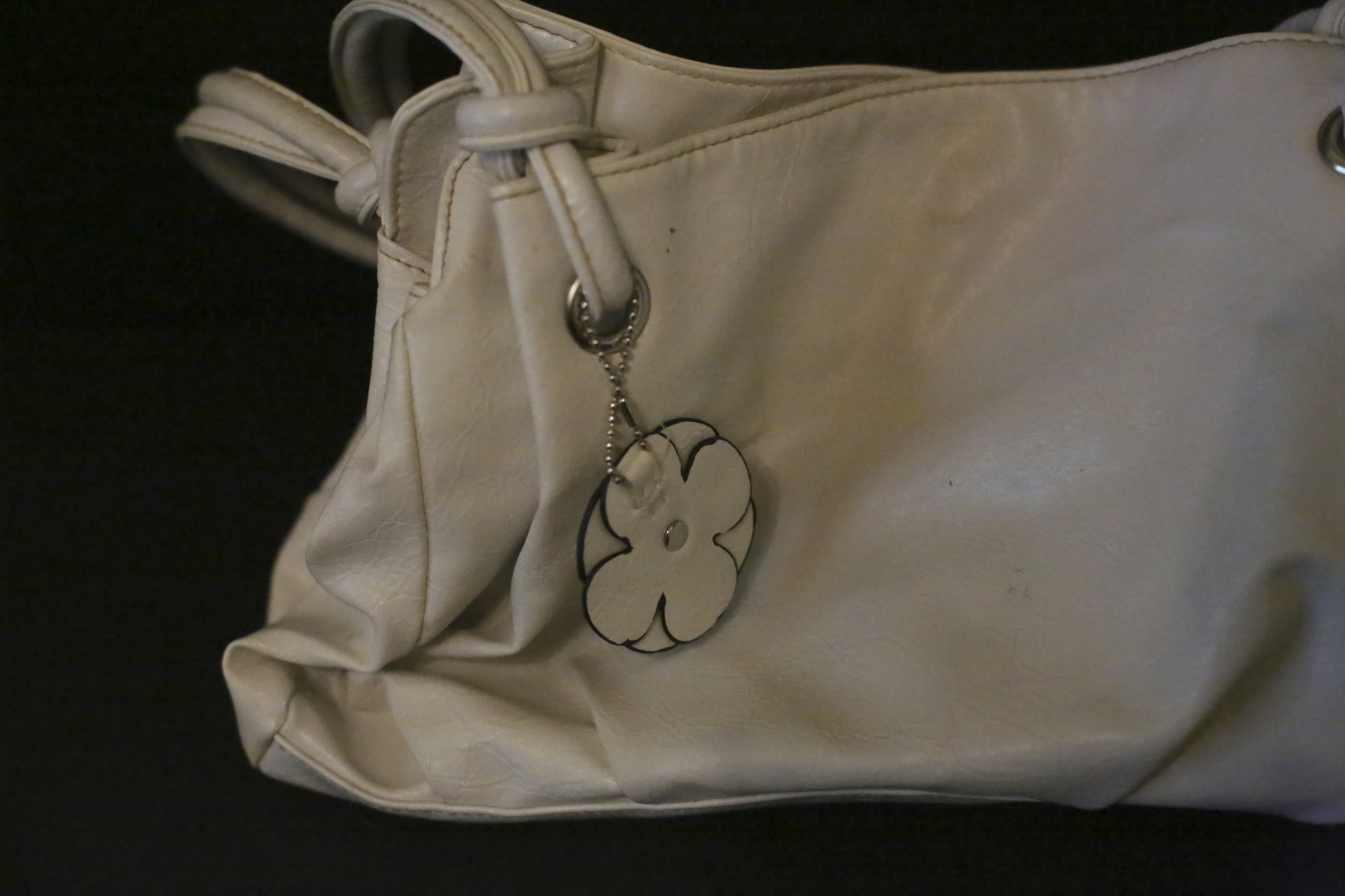 Pair of White Leather Purses