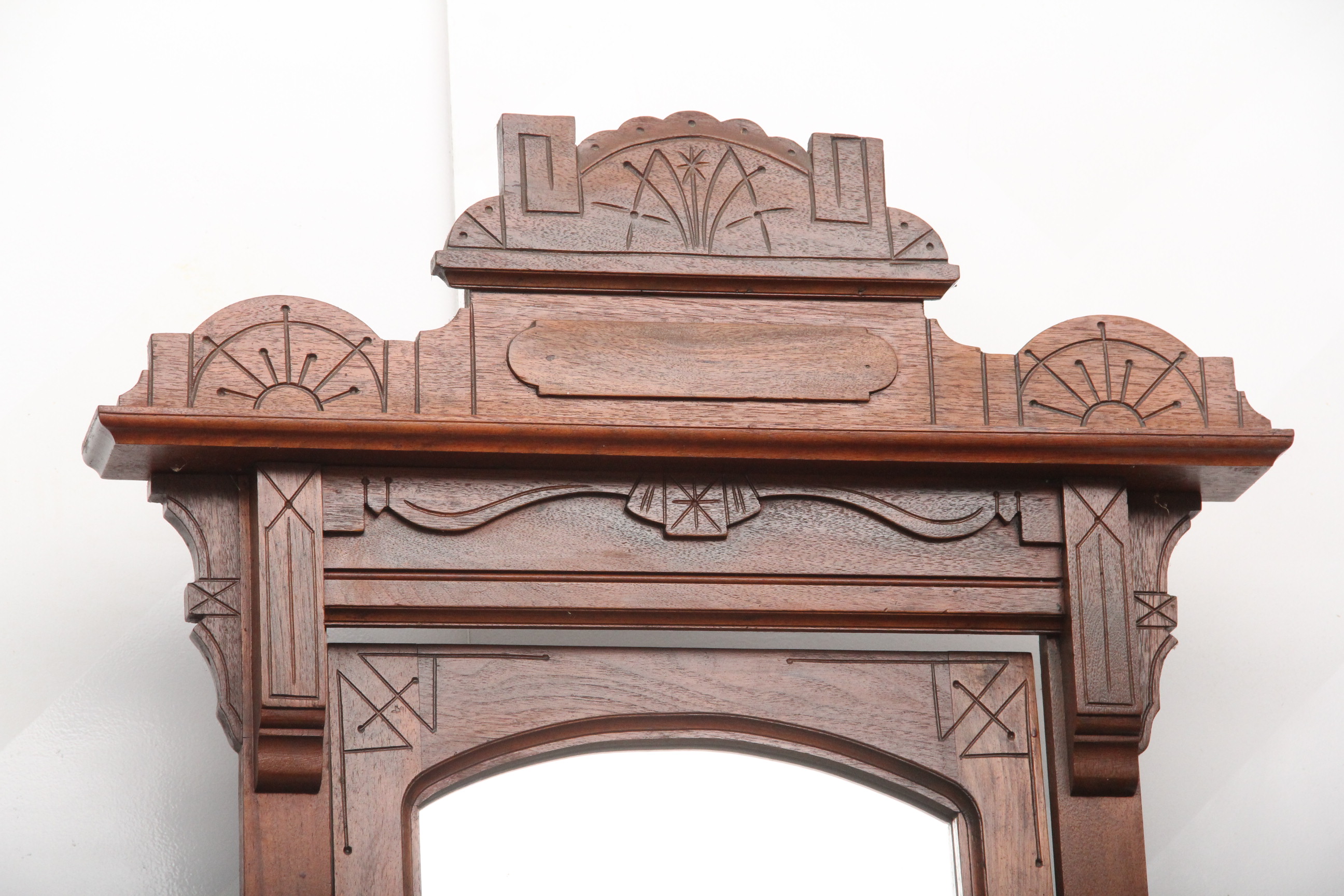 Antique Eastlake Victorian Walnut Dresser with Mirror