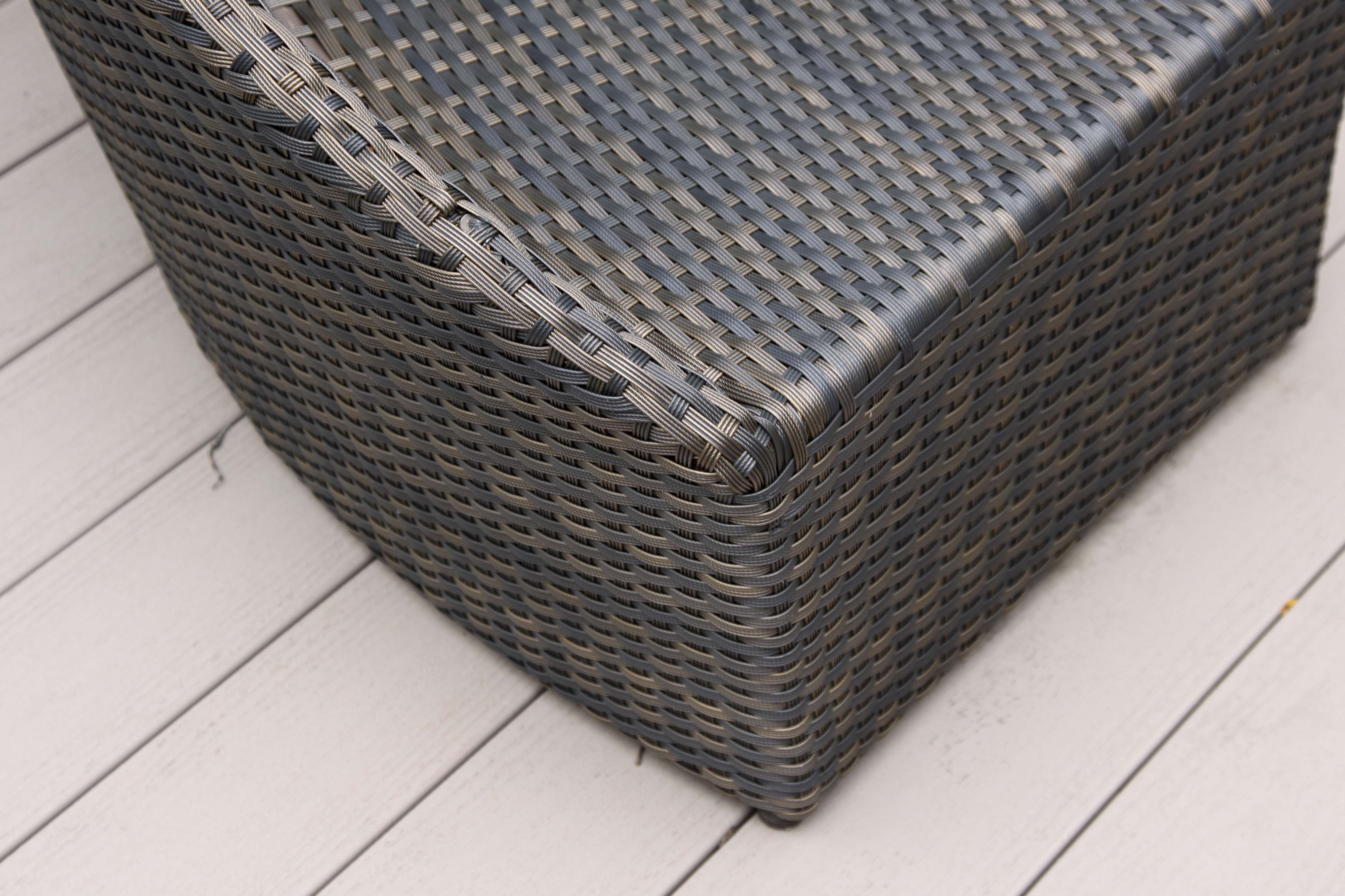 Frontgate Half Circle Woven Patio Bench