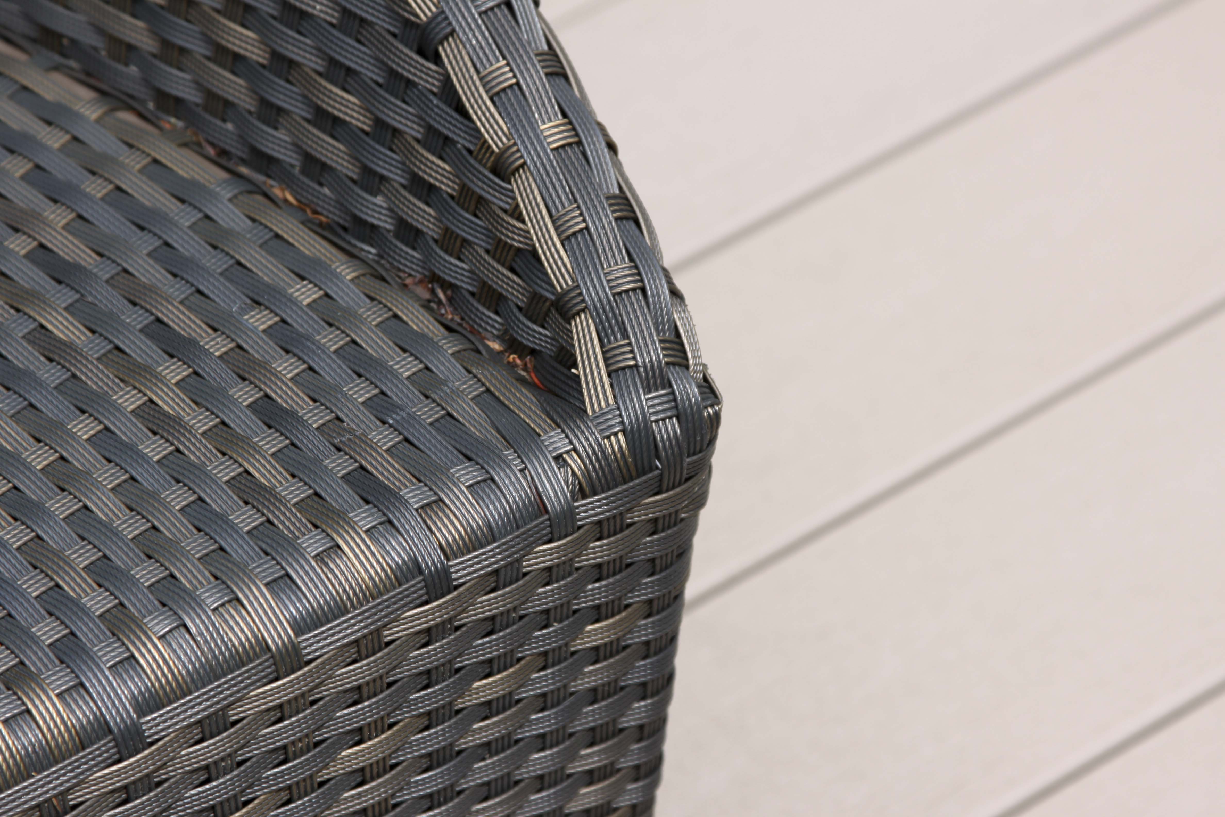 Frontgate Half Circle Woven Patio Bench