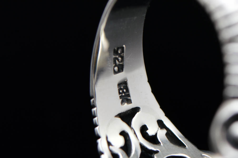 Robert Manse Sterling Silver, 18K Gold and Cognac Quartz Ring