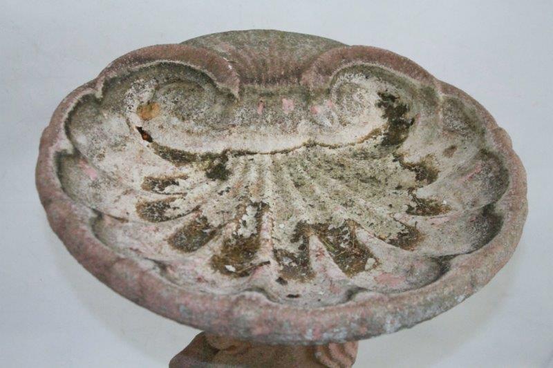 Concrete Birdbath on Pedestal