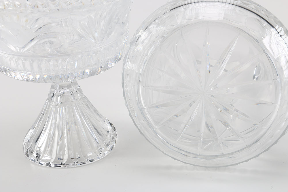 Crystal Bowl and Glass Pitcher