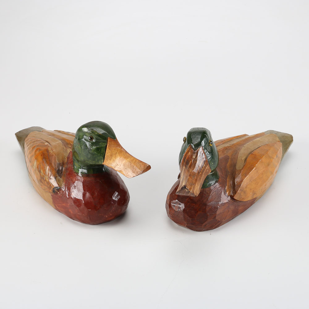 Carved Wooden Mallards