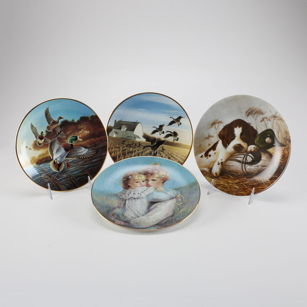 Assortment of Four Lynn Kaatz and Brenda Burke Collector Plates
