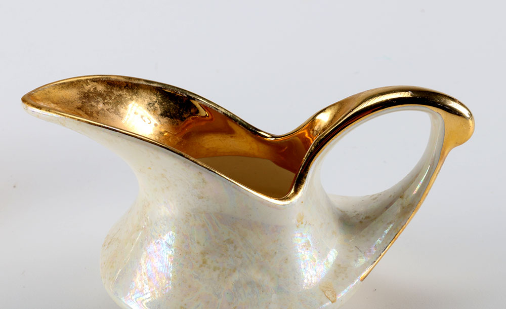 Pearl China Lusterware Creamer and Sugar Bowl