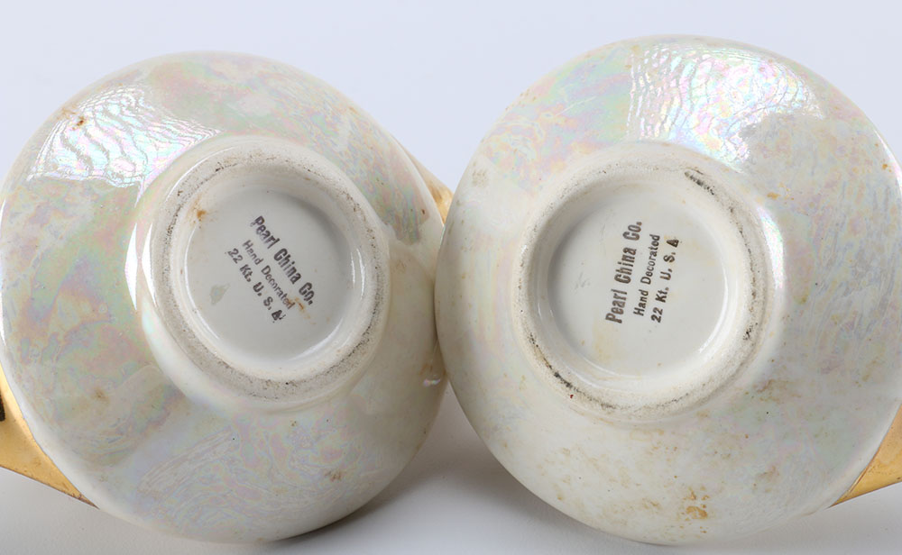 Pearl China Lusterware Creamer and Sugar Bowl