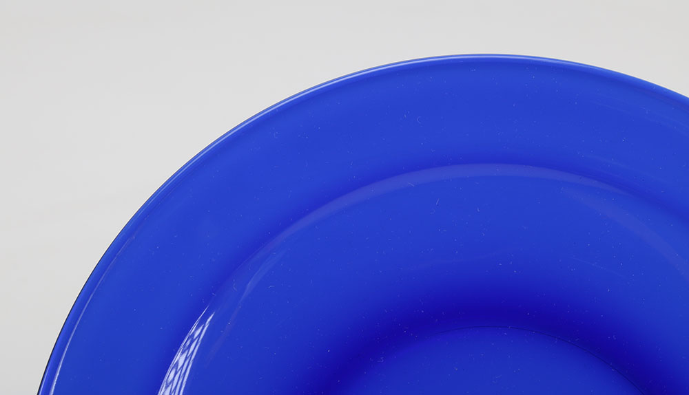 Collection of Blue Glass Plates