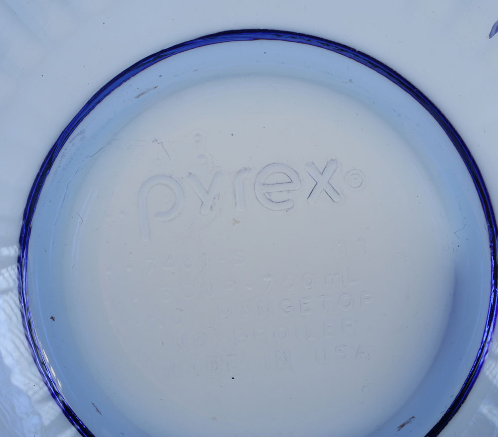 Blue Pyrex Plates and Bowls