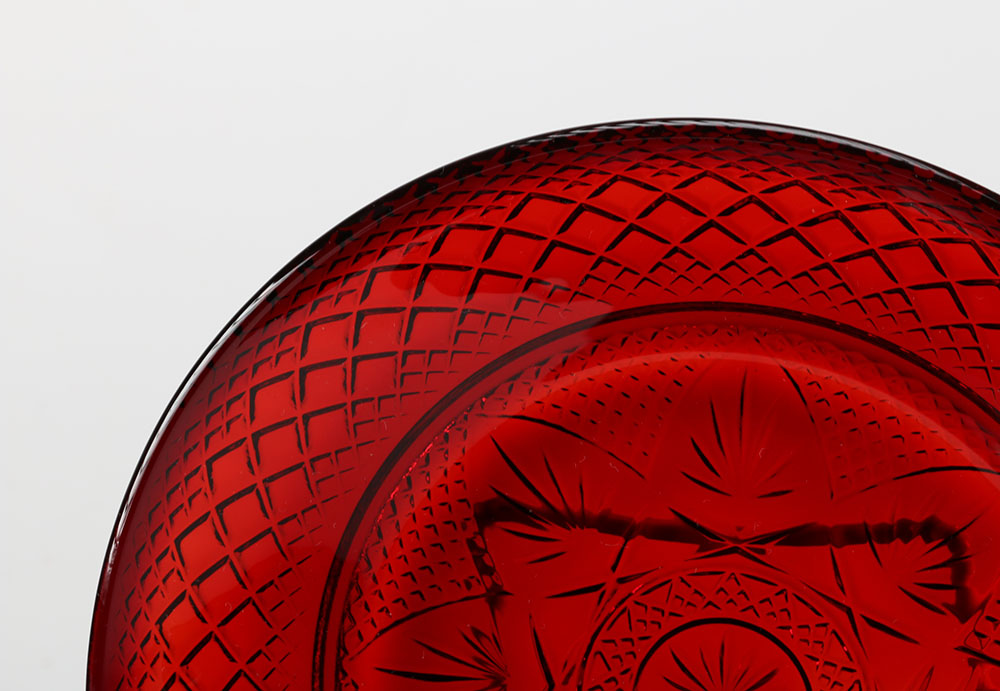 Set of Luminarc Arcoroc Ruby Glass Plates