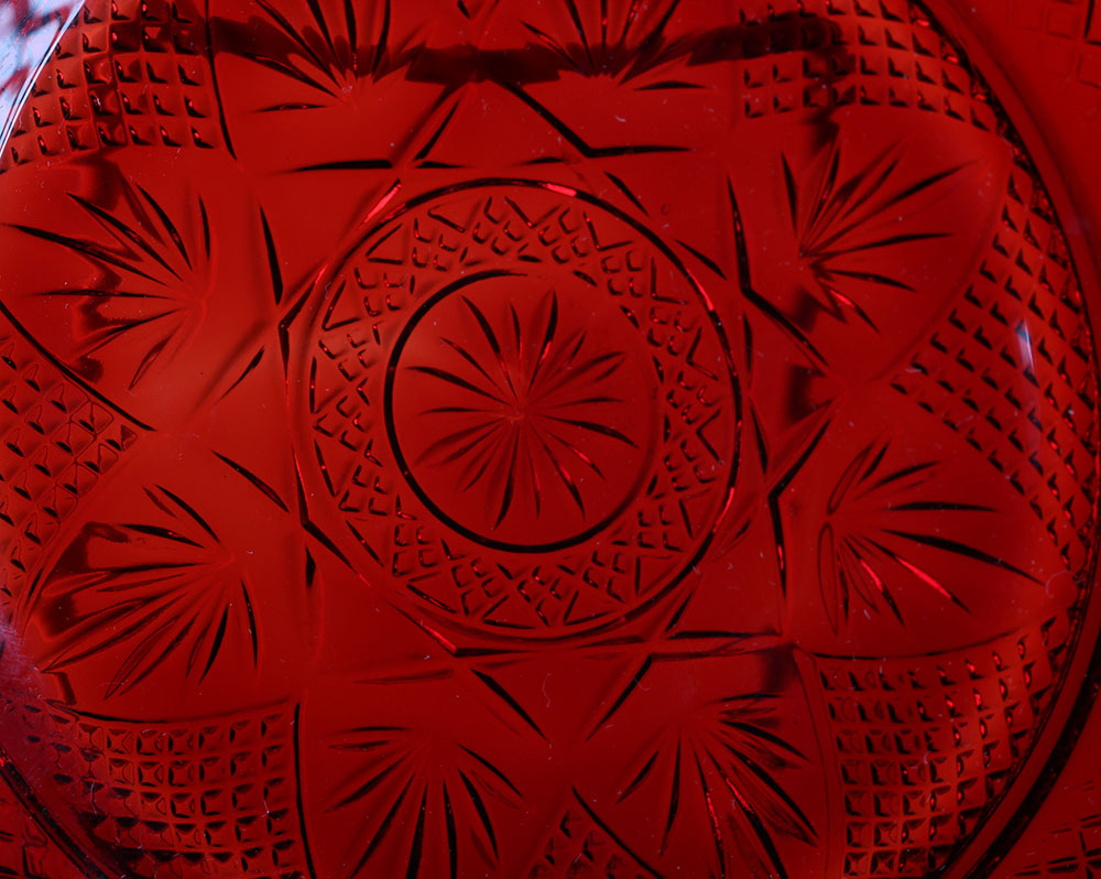 Set of Luminarc Arcoroc Ruby Glass Plates