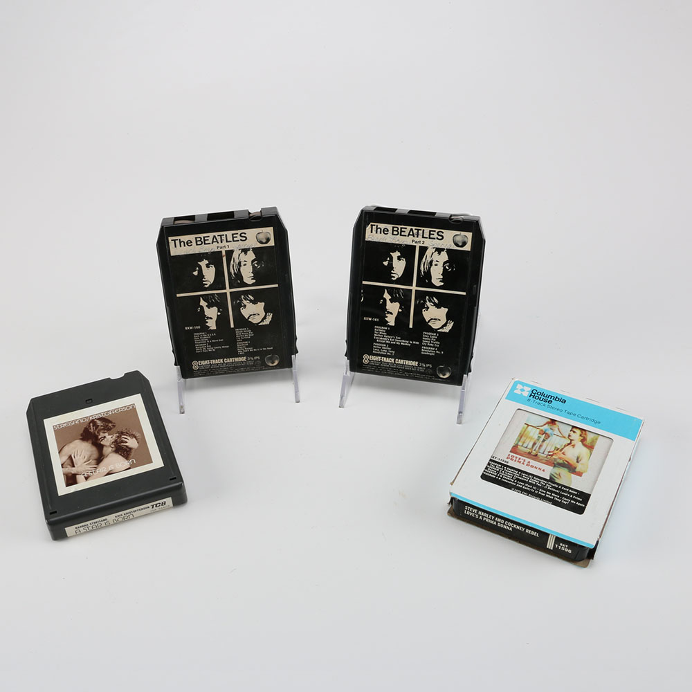 Four 8-Track Tapes Including The Beatles