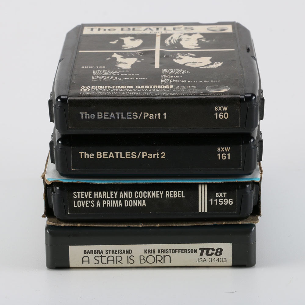 Four 8-Track Tapes Including The Beatles