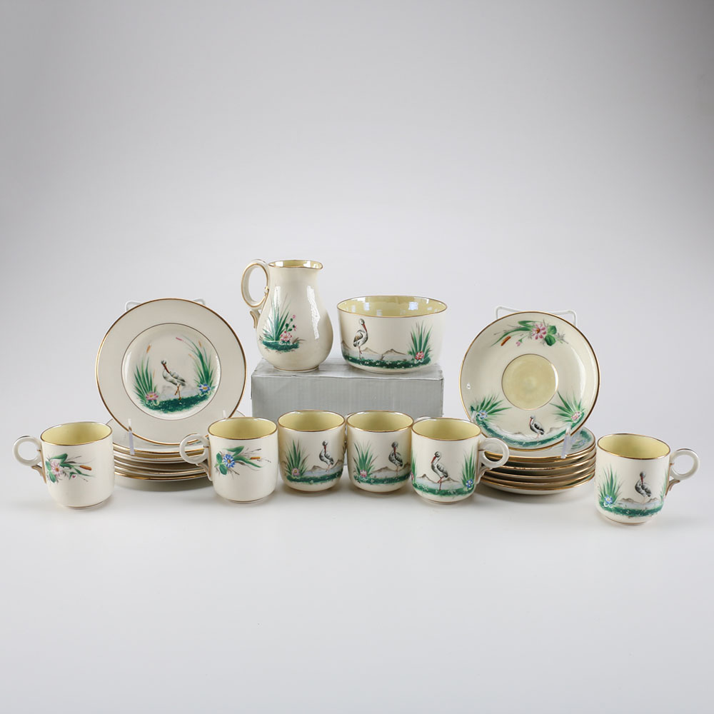 Antique Belleek Irish Porcelain Tea and Dinner Spread Set