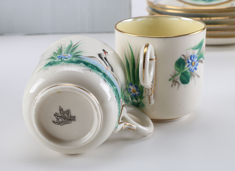 Antique Belleek Irish Porcelain Tea and Dinner Spread Set
