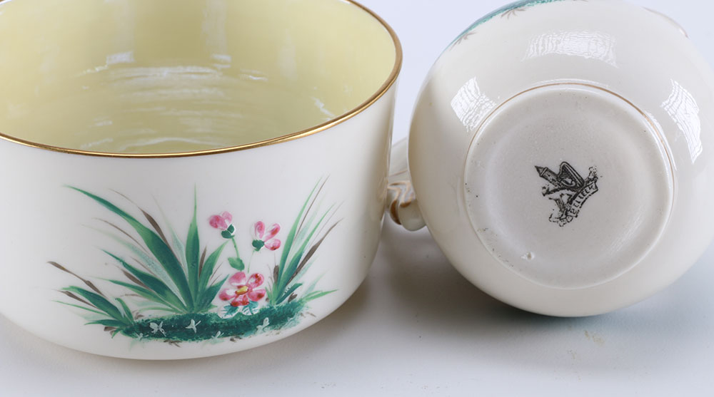 Antique Belleek Irish Porcelain Tea and Dinner Spread Set