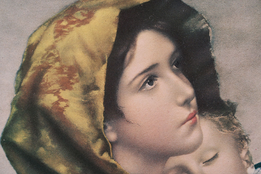 Framed "Mother and Child" Offset Lithograph