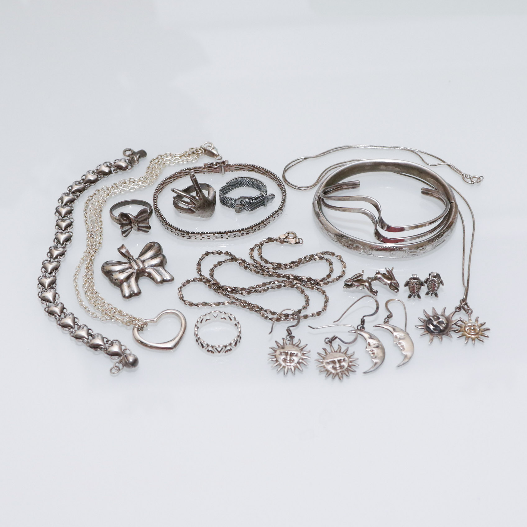 Assortment of 925 Sterling Marked Jewelry