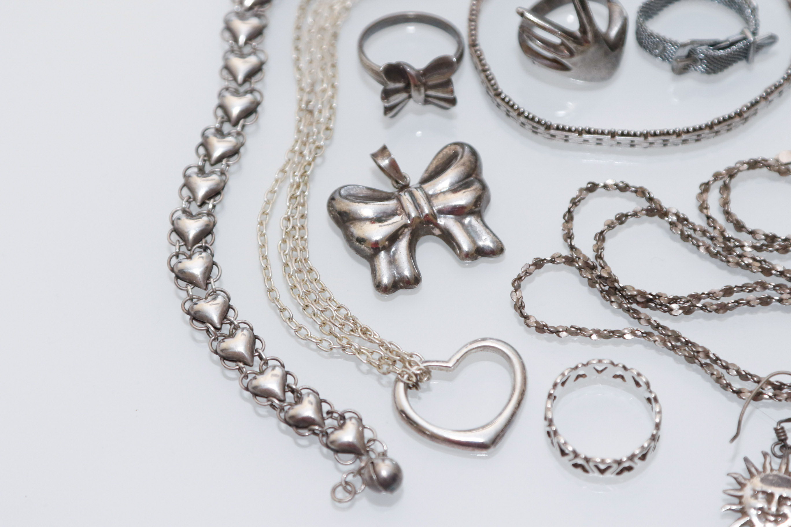 Assortment of 925 Sterling Marked Jewelry