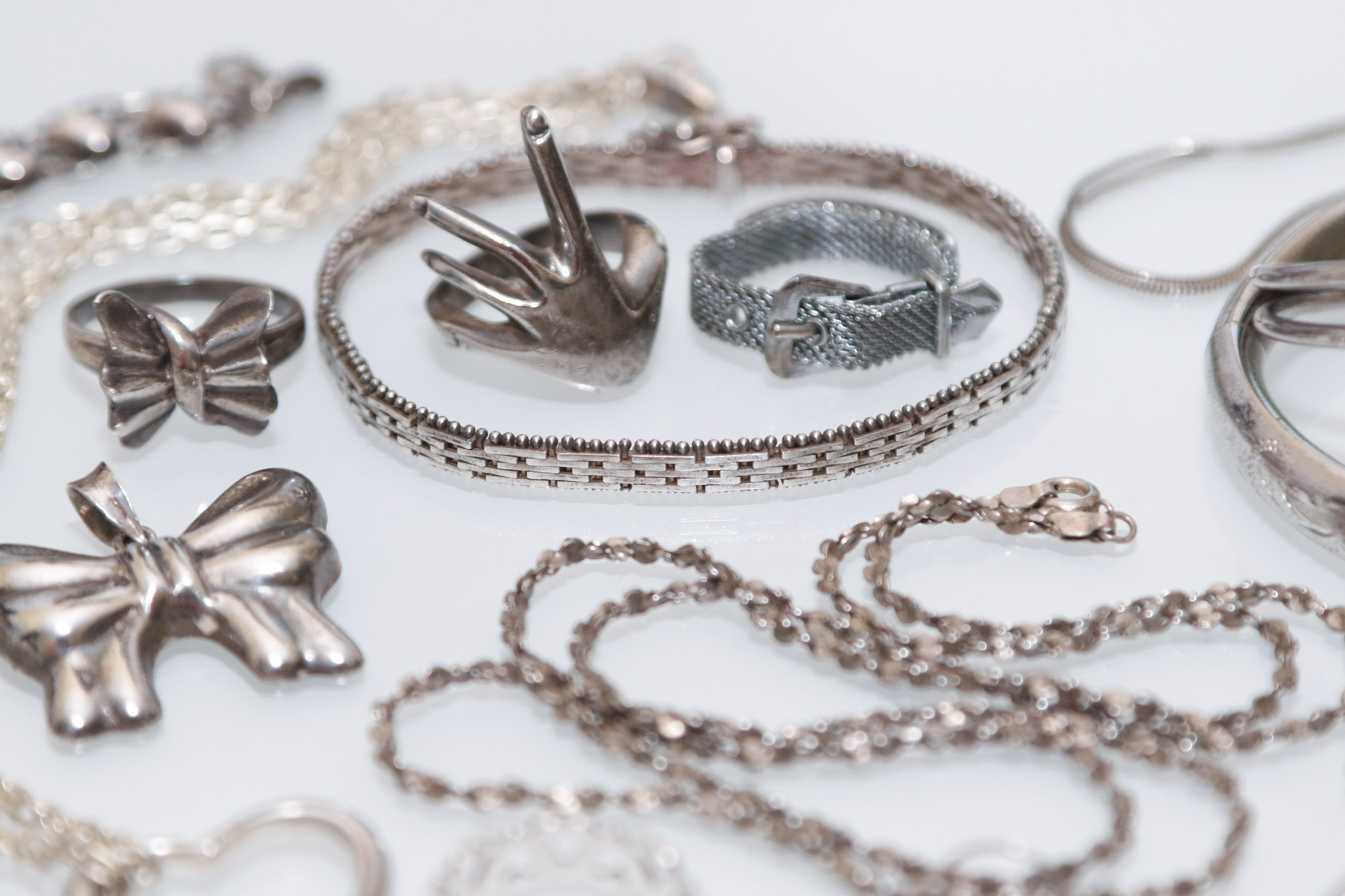 Assortment of 925 Sterling Marked Jewelry