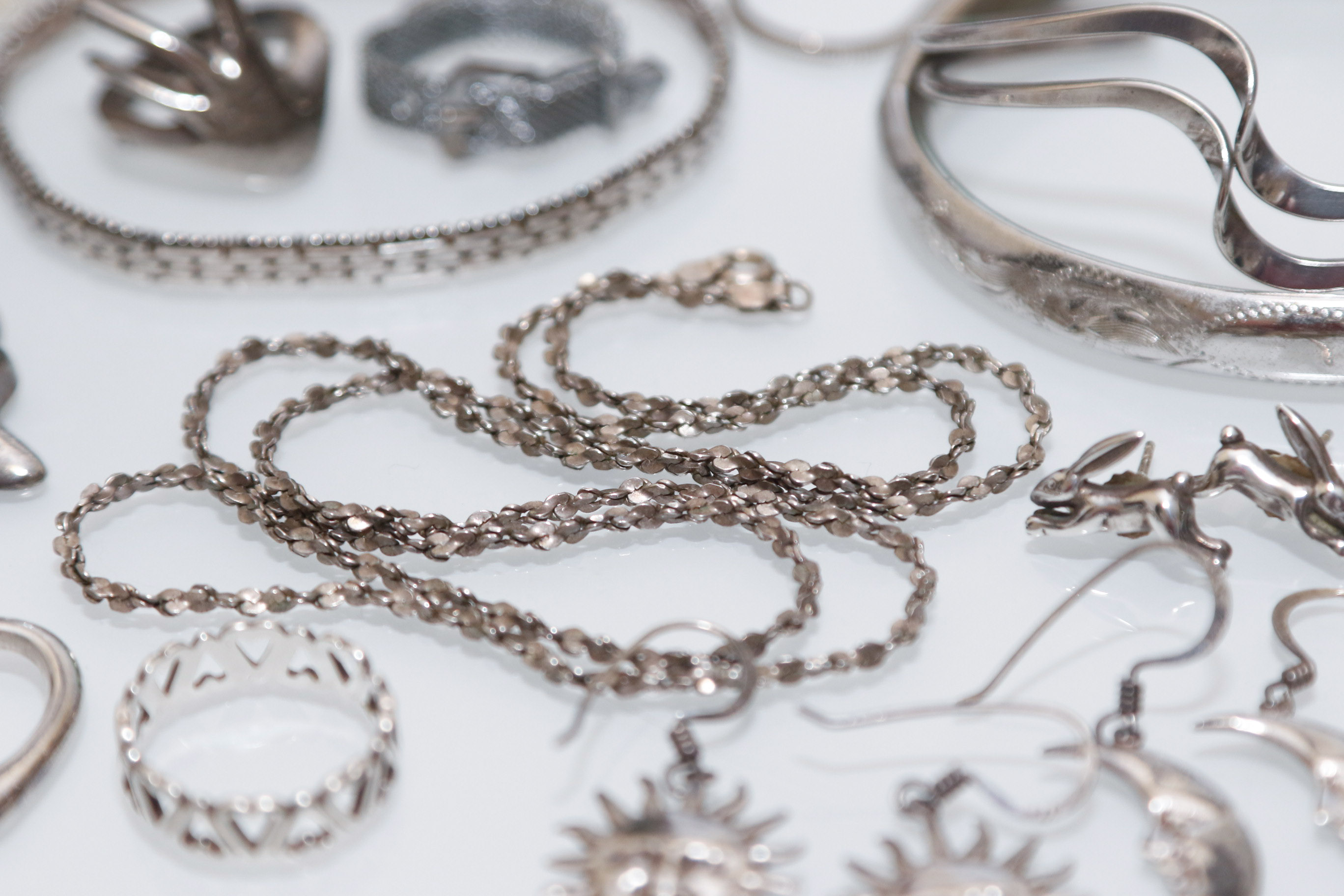 Assortment of 925 Sterling Marked Jewelry