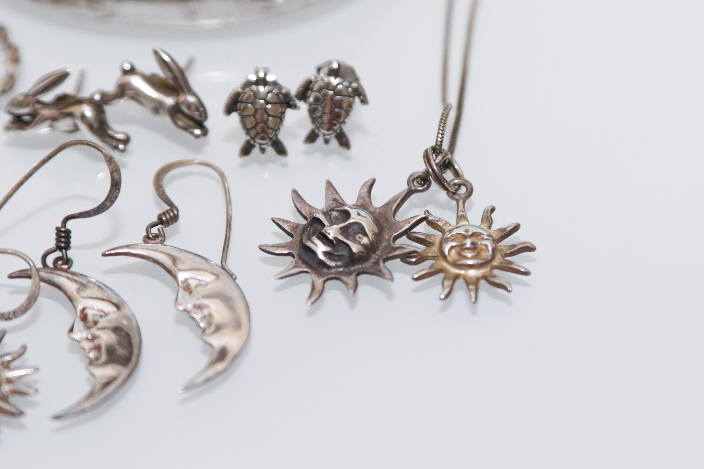 Assortment of 925 Sterling Marked Jewelry