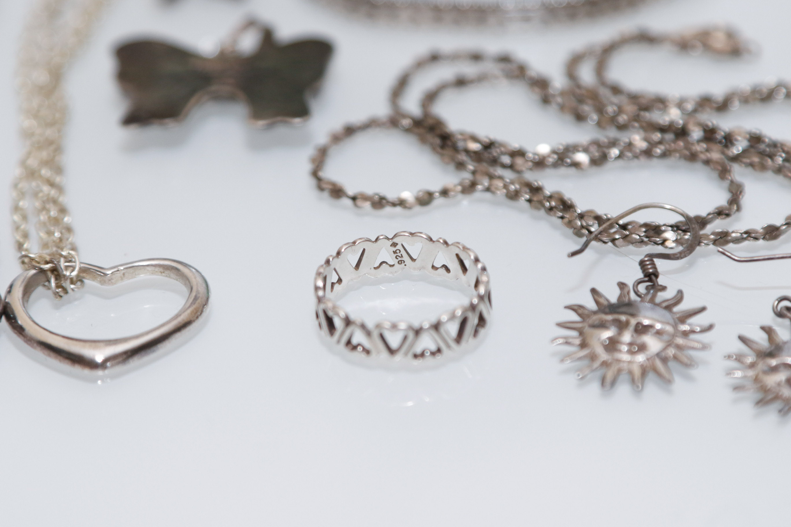 Assortment of 925 Sterling Marked Jewelry