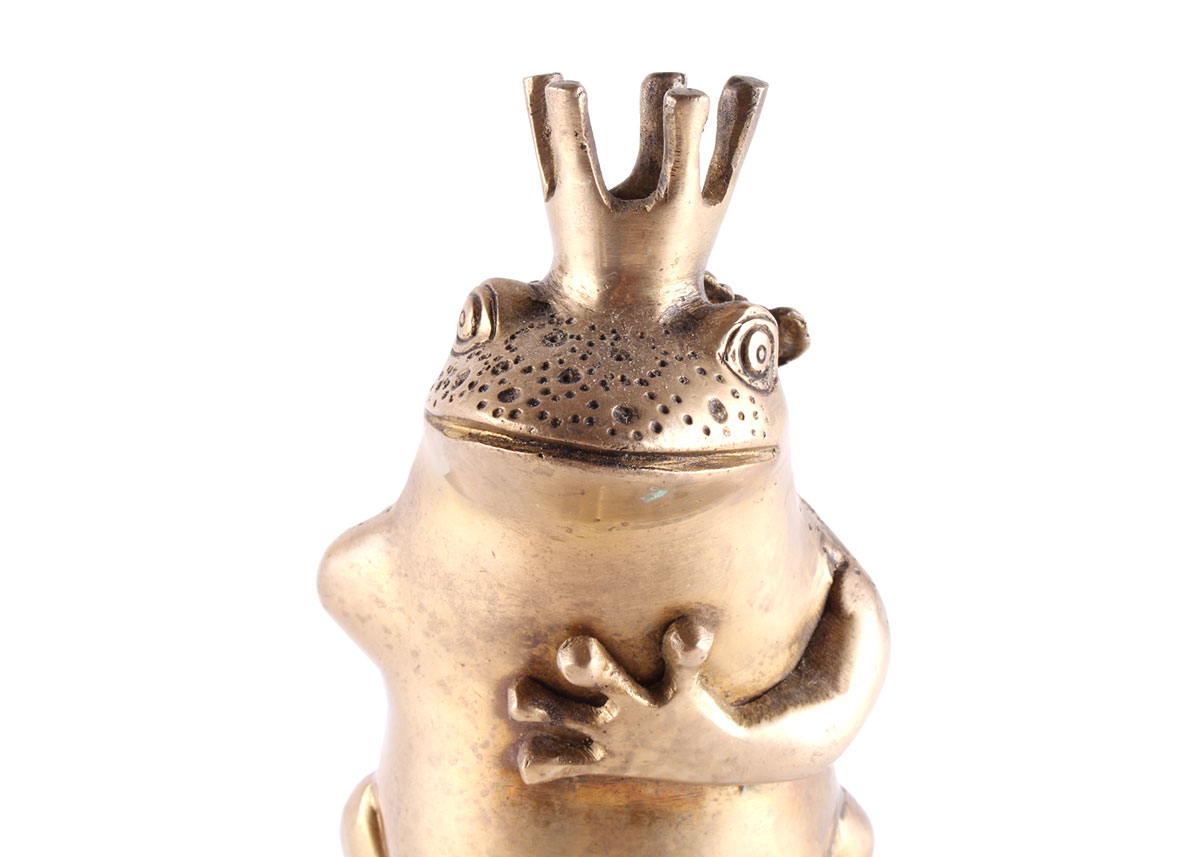 Pair of Brass Frog Figures