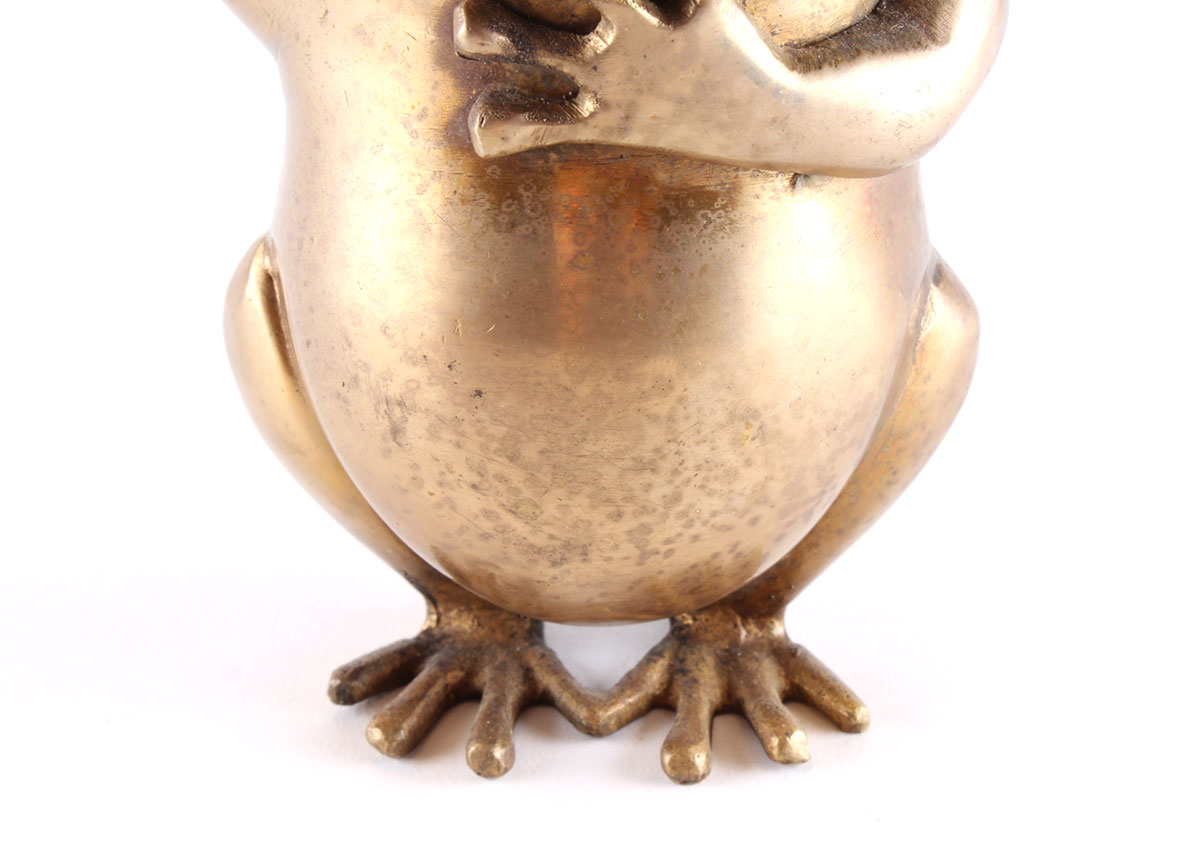 Pair of Brass Frog Figures