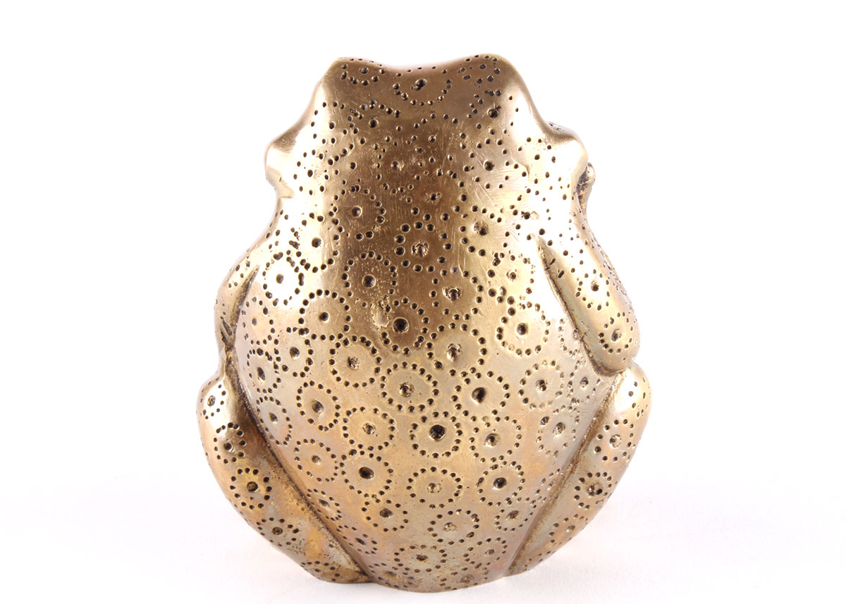 Pair of Brass Frog Figures