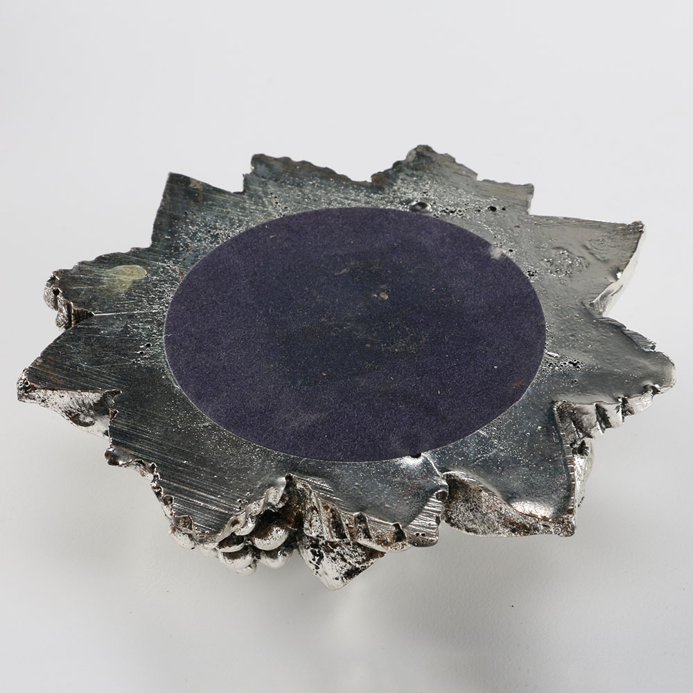 Set of Three Silver Plated Decorative Items with Grape Motif