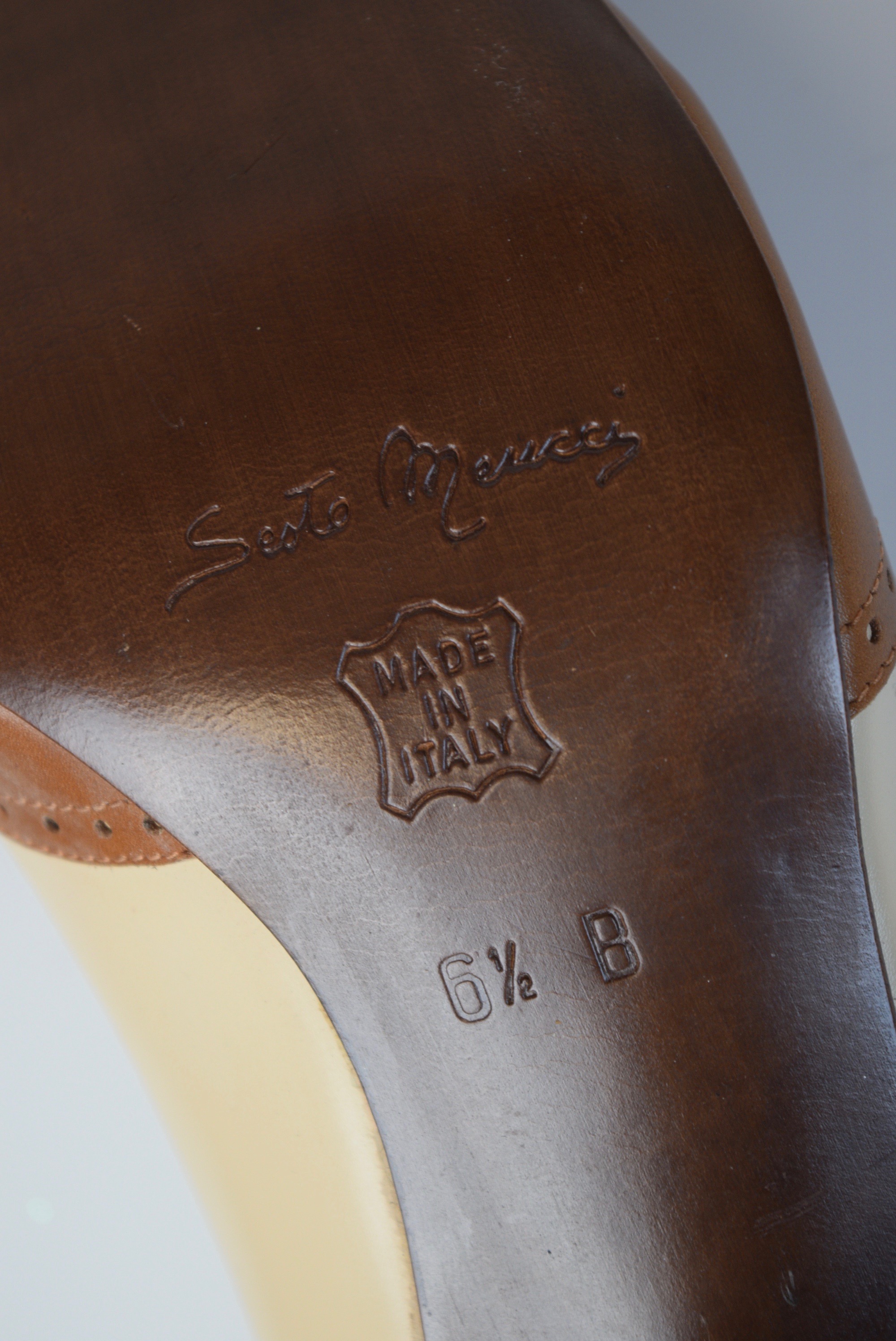 Vintage Italian Leather Spectator Shoes Size 6.5