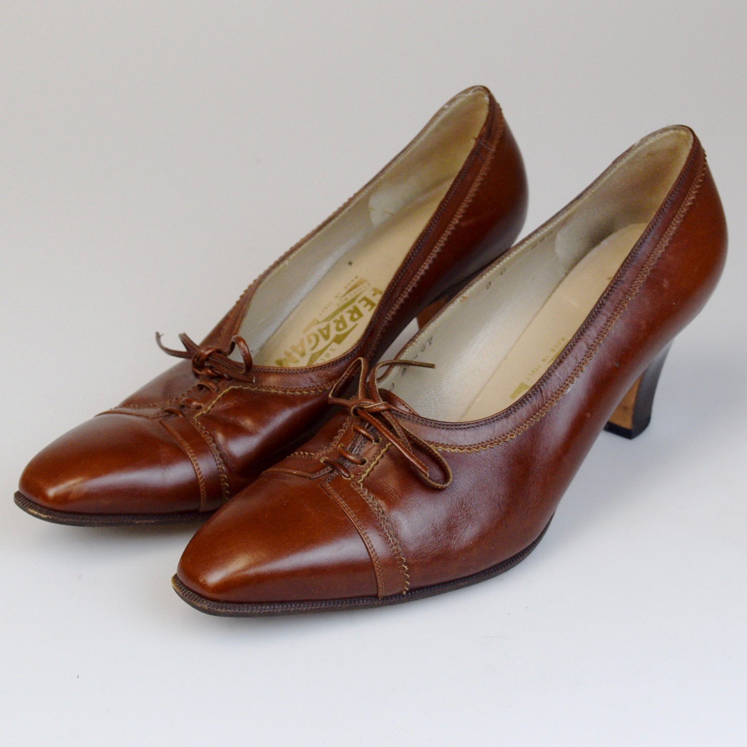 Vintage Ferragamo Leather Heels