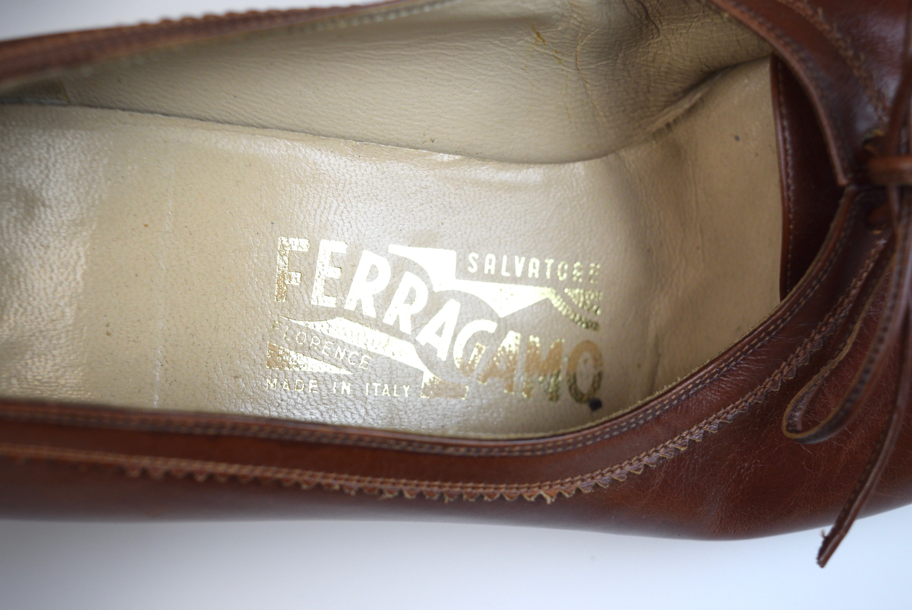 Vintage Ferragamo Leather Heels