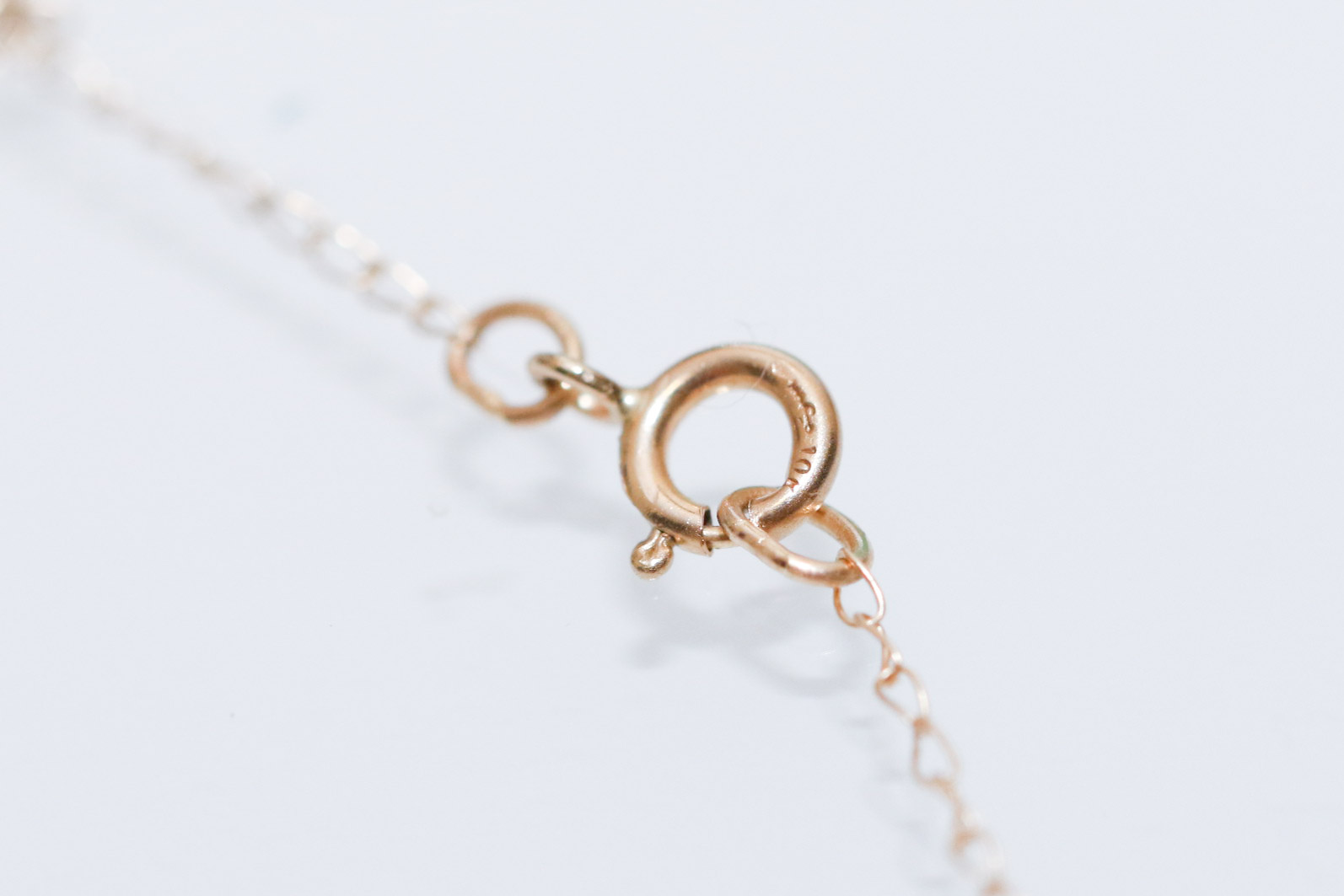 14K Gold Tri-Color Pendant on 10K Gold Chain Necklace