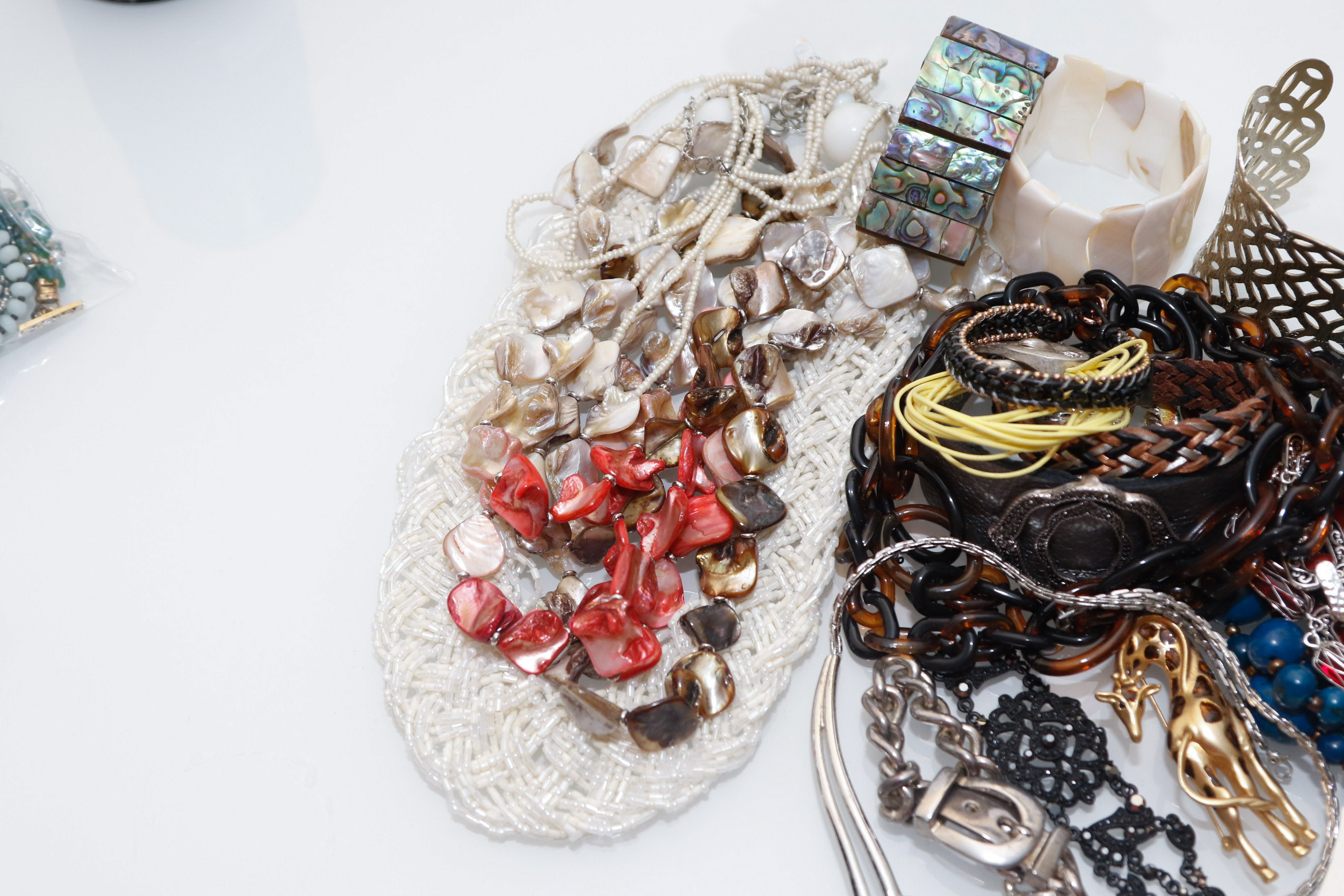 Collection of Costume and Fashion Jewelry with Hanging Storage