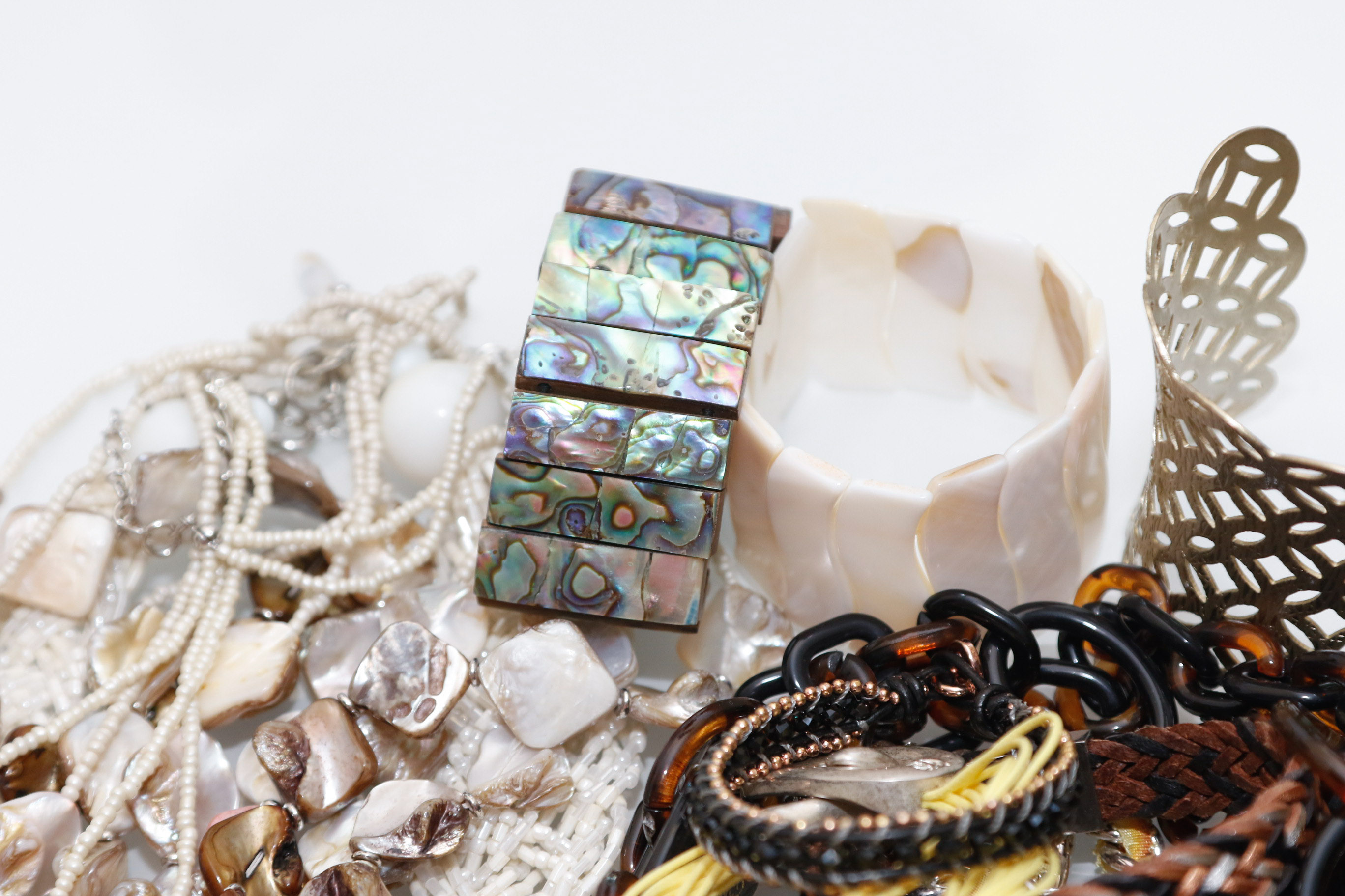 Collection of Costume and Fashion Jewelry with Hanging Storage