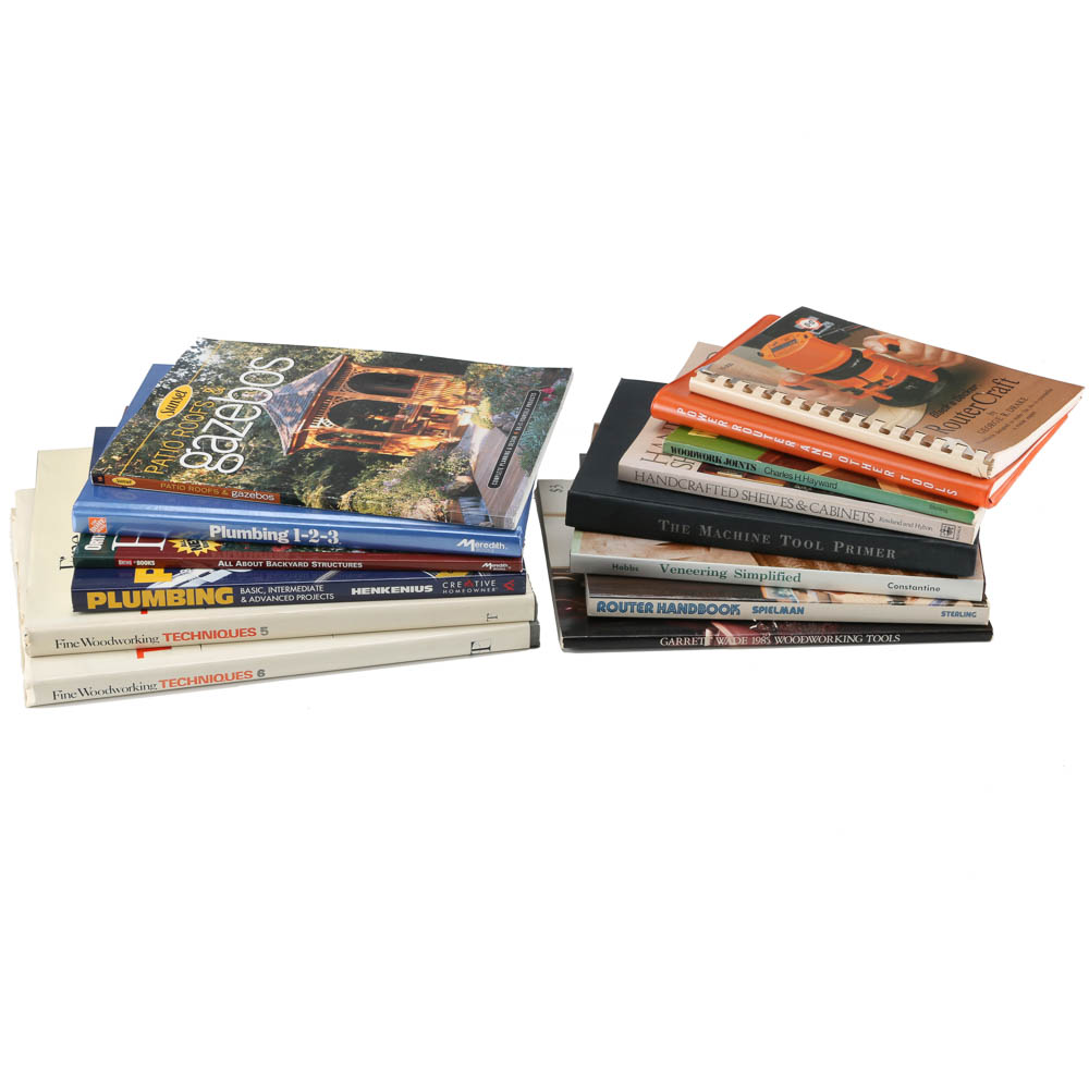 Selection of Building, Plumbing, and Woodworking Books