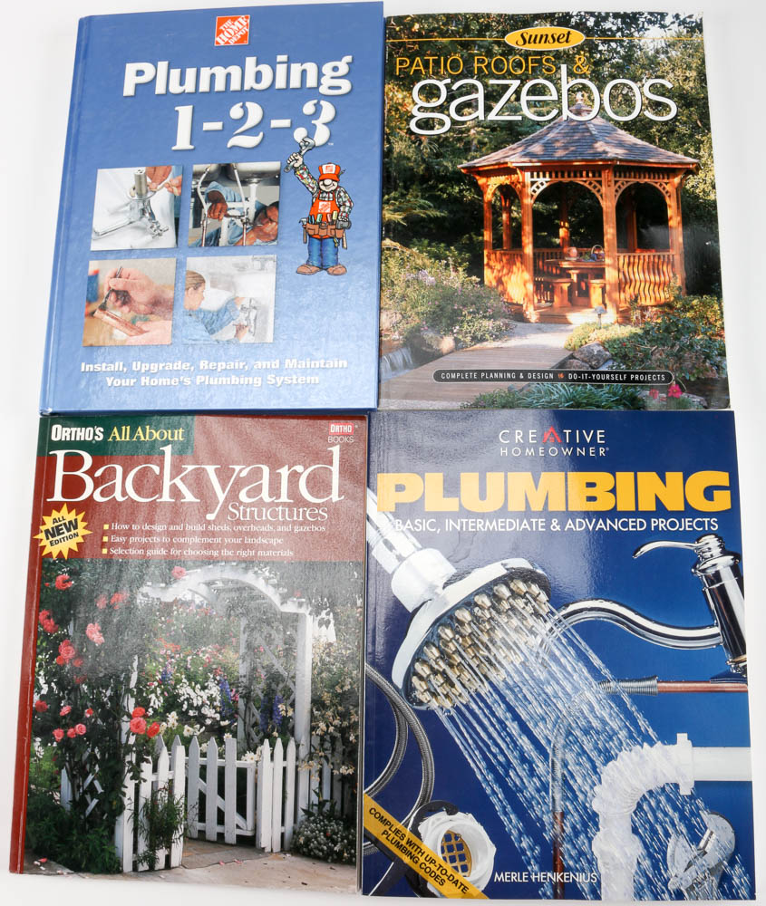 Selection of Building, Plumbing, and Woodworking Books